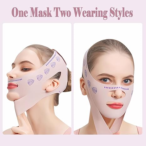 V Line Face Lifting Strap - Chin and Cheek Lifting Bandage for V Face Lift，Chin Cheek Slimming Bandage V Shaper V Line Lifting Mask Face Lifting Anti Wrinkle Strap Band Sleeping Mask Beauty Health