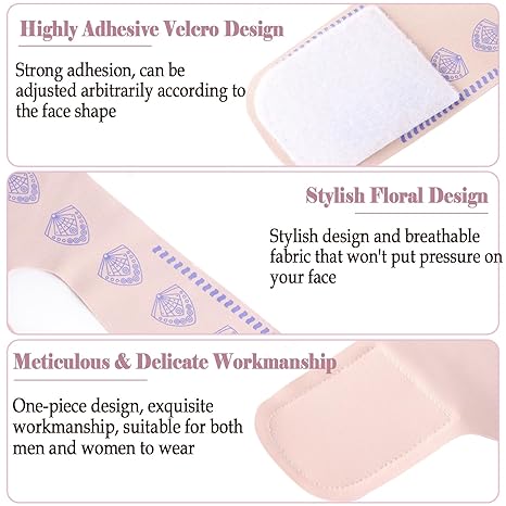 V Line Face Lifting Strap - Chin and Cheek Lifting Bandage for V Face Lift，Chin Cheek Slimming Bandage V Shaper V Line Lifting Mask Face Lifting Anti Wrinkle Strap Band Sleeping Mask Beauty Health