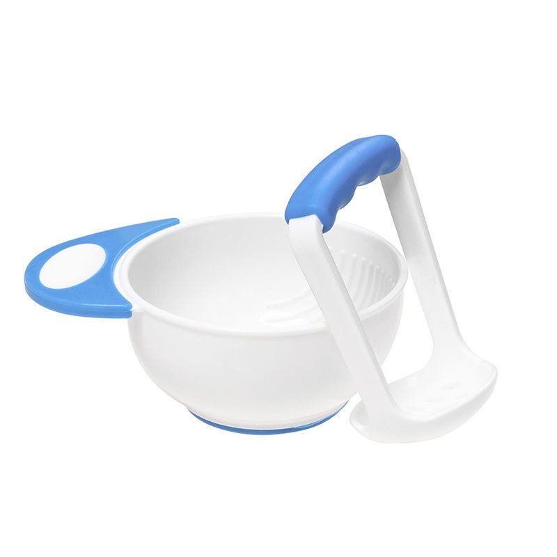 Baby Food Mash Bowl Food Scissors  Fruit Vegetable Puree Masher Bowl Hand Mash with Baby Feeding Set Feeding Dish Set with Spoons Baby Food Masher Set ，Helps Babies Transition to Solid Foods