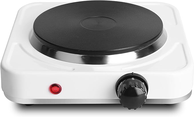 Electric Mini Stove Single Electric Flat Cast Iron Heating Plate 500W Mini Stove Hot Plate Multifunctional Home Heater ，Compact and Portable Countertop Burner。