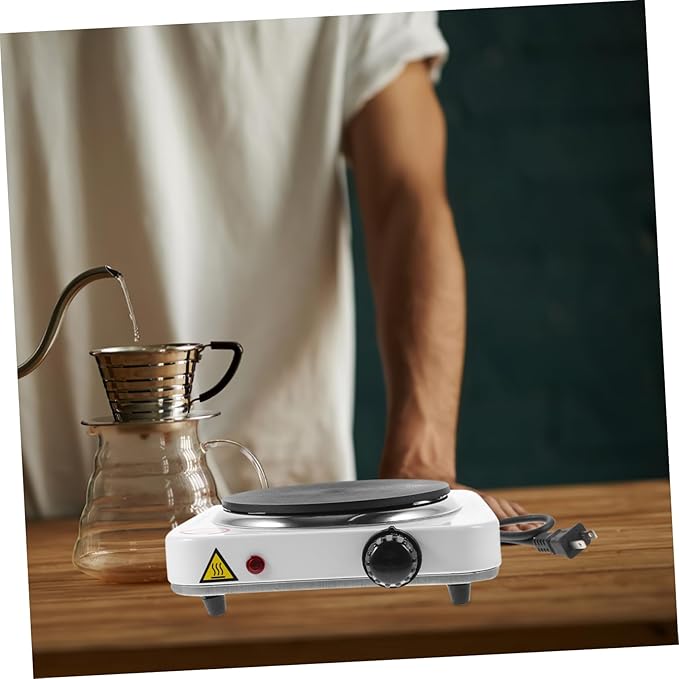 Electric Mini Stove Single Electric Flat Cast Iron Heating Plate 500W Mini Stove Hot Plate Multifunctional Home Heater ，Compact and Portable Countertop Burner。