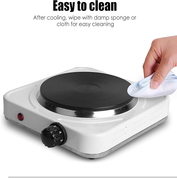 Electric Mini Stove Single Electric Flat Cast Iron Heating Plate 500W Mini Stove Hot Plate Multifunctional Home Heater ，Compact and Portable Countertop Burner。