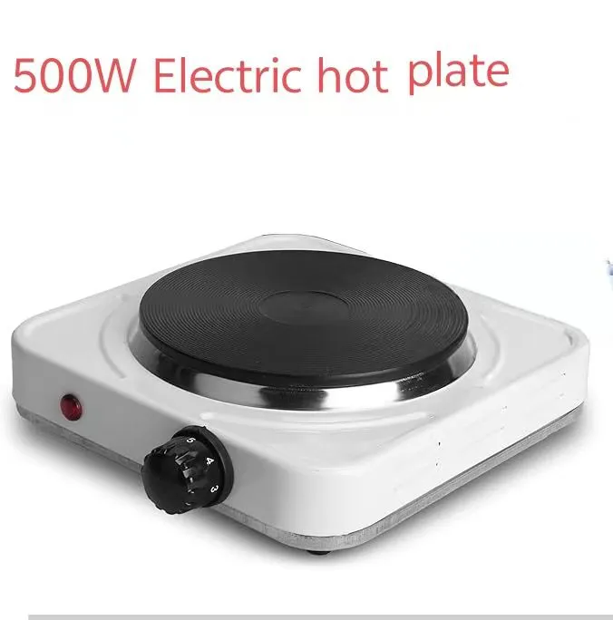 Electric Mini Stove Single Electric Flat Cast Iron Heating Plate 500W Mini Stove Hot Plate Multifunctional Home Heater ，Compact and Portable Countertop Burner。
