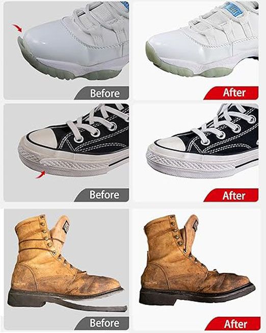 Shoes Glue Super Strong Adhesive Clear Repair Sole for Sneakers, Transparent Sealant Waterproof Resistant with Precision Tip Professional Grade for Heels Sports Shoes Climbing Shoes Leather 2oz, 60ml