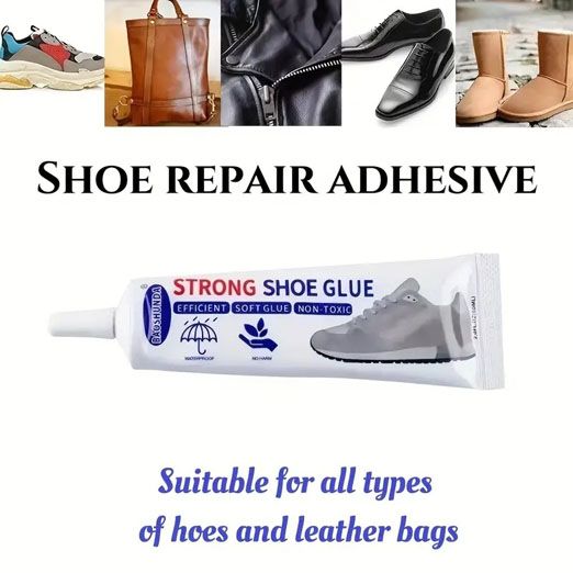 Shoes Glue Super Strong Adhesive Clear Repair Sole for Sneakers, Transparent Sealant Waterproof Resistant with Precision Tip Professional Grade for Heels Sports Shoes Climbing Shoes Leather 2oz, 60ml