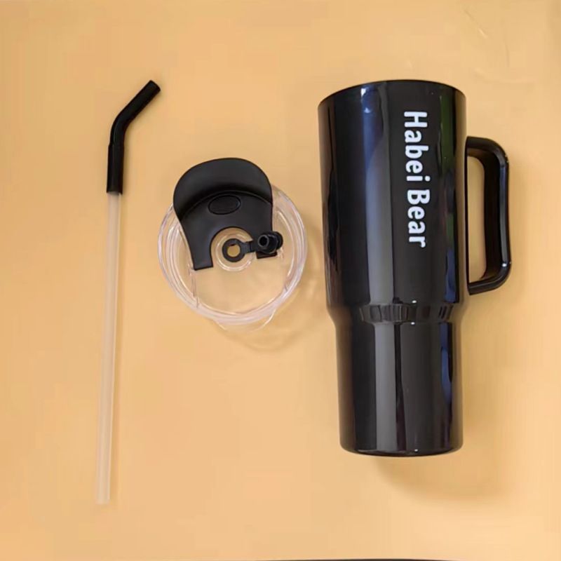 New 3PCS Set Water Bottles Car Cup, large capacity ice cream cup, portable handle with straw, coffee water cup，3in1 water cup Gift Set ，BPA-free plastic lid lid body