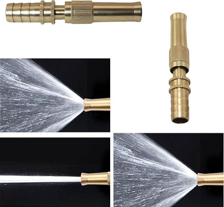 High-Pressure Sprayer Brass Nozzle with Fixed Hose Hoop Flower Garden Watering Hose Nozzle Nozzle Car Wash Watering Nozzle Gardening Brass Nozzle Garden Spray Nozzle  (Without Pipe)