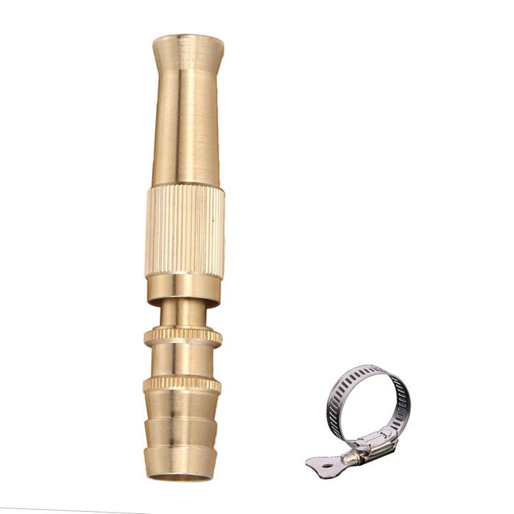 High-Pressure Sprayer Brass Nozzle with Fixed Hose Hoop Flower Garden Watering Hose Nozzle Nozzle Car Wash Watering Nozzle Gardening Brass Nozzle Garden Spray Nozzle  (Without Pipe)
