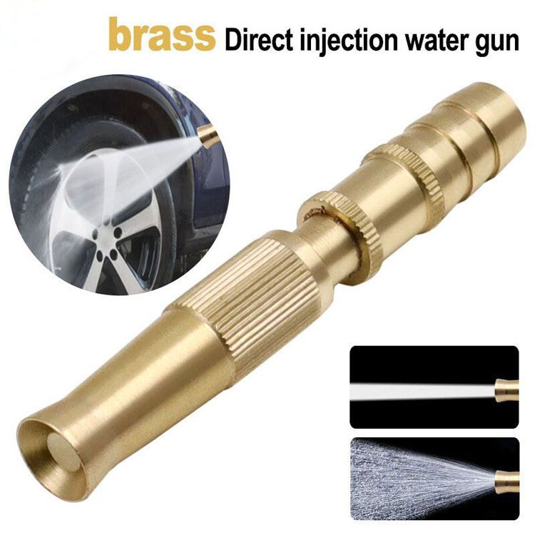 High-Pressure Sprayer Brass Nozzle with Fixed Hose Hoop Flower Garden Watering Hose Nozzle Nozzle Car Wash Watering Nozzle Gardening Brass Nozzle Garden Spray Nozzle  (Without Pipe)
