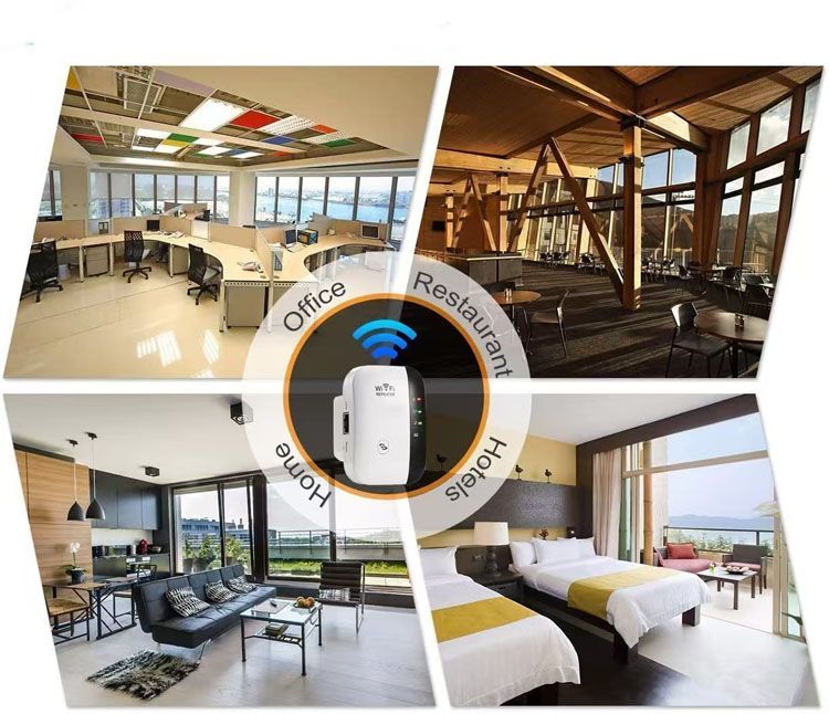 EU Plus,Upgraded Version 300Mbps Wireless WIFI Repeater 2.4G Booster Router WiFi Range Extender,Internet Booster with Ethernet Port,Wireless WIFI Repeater  for PC