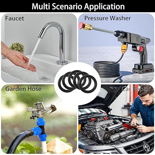 225 Pcs Rubber O-Ring Kit 18 Size Nitrile Rubber O Ring Assortment Set for Car Auto Vehicle Repair Faucet Plumbing Air or Gas Sealing Connections Resist Oil and Heat