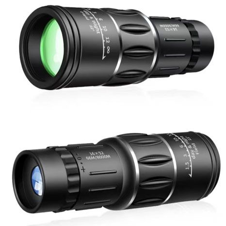 16x52 HD Monocular Telescope for Adults & Kids – High Power Compact Scope with BAK-4 Prism & FMC Lens – Waterproof, Lightweight Monocular for Bird Watching, Hunting, Hiking, Travel & Gifts