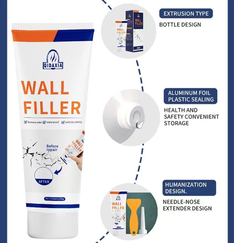 Drywall Repair Kit Drywall Hole Repair Patch Kits Wall Spackle Repair Paste，Wall Mending Agent Wall Repair Cream with Scraper Board Tile Crack Repair Anti-mold Filler Room Paint Cleaner Adhesive