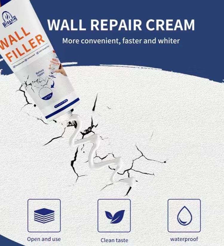 Drywall Repair Kit Drywall Hole Repair Patch Kits Wall Spackle Repair Paste，Wall Mending Agent Wall Repair Cream with Scraper Board Tile Crack Repair Anti-mold Filler Room Paint Cleaner Adhesive