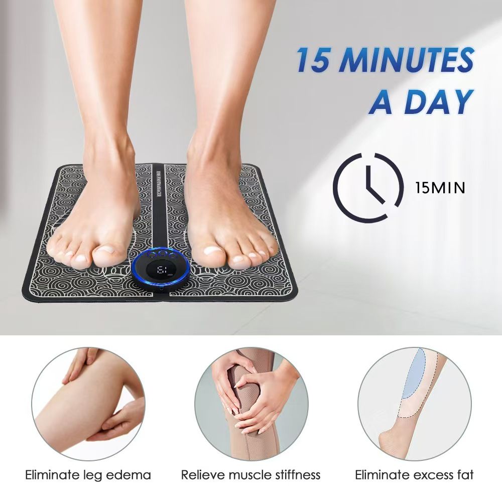 USB Portable Electric EMS Foot Massager Improve Blood Circulation Foot Massager for Circulation and Pain Relief  Foldable Massage Mat Relax Feet