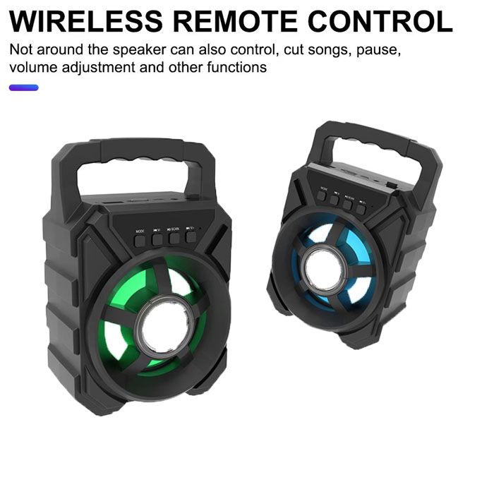 Bluetooth Karaoke  Speaker - Indoor / Outdoor Portable Sound System with  Mic,  Rechargeable Battery, USB / TF, Woofer Surround Stereo  ,Bass RGB Lights Computer Speaker Plug-in Card Subwoofer