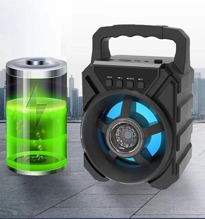 Bluetooth Karaoke  Speaker - Indoor / Outdoor Portable Sound System with  Mic,  Rechargeable Battery, USB / TF, Woofer Surround Stereo  ,Bass RGB Lights Computer Speaker Plug-in Card Subwoofer