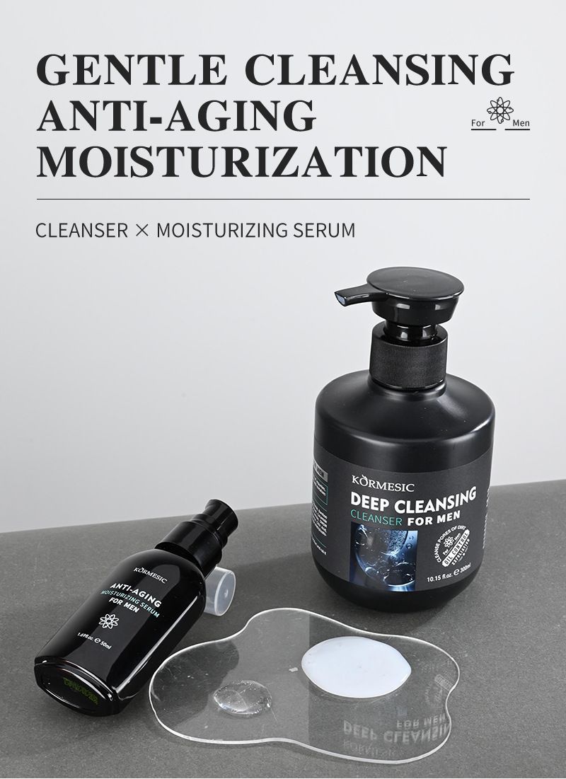 Men Specialized  Skin Care Routine Set , Anti Aging Facial  Set 5pcs Skin Care Set With Specialized Cleanser, Serum, Shaving Cream, Hair Removal Cream, Moisturizer,  Skin Care For Men, Gift For Dad