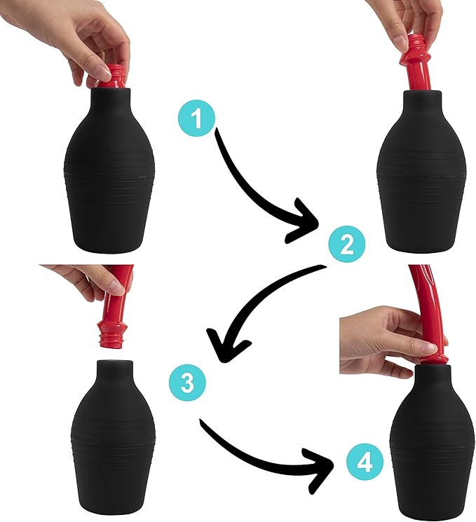 310 ml Capacity  Healthy Wash Flusher System,Anal Douche Enema Bulb Vaginal Douche Enema Cleaner for Women’s or Man’s Health ，Douche Cleaner