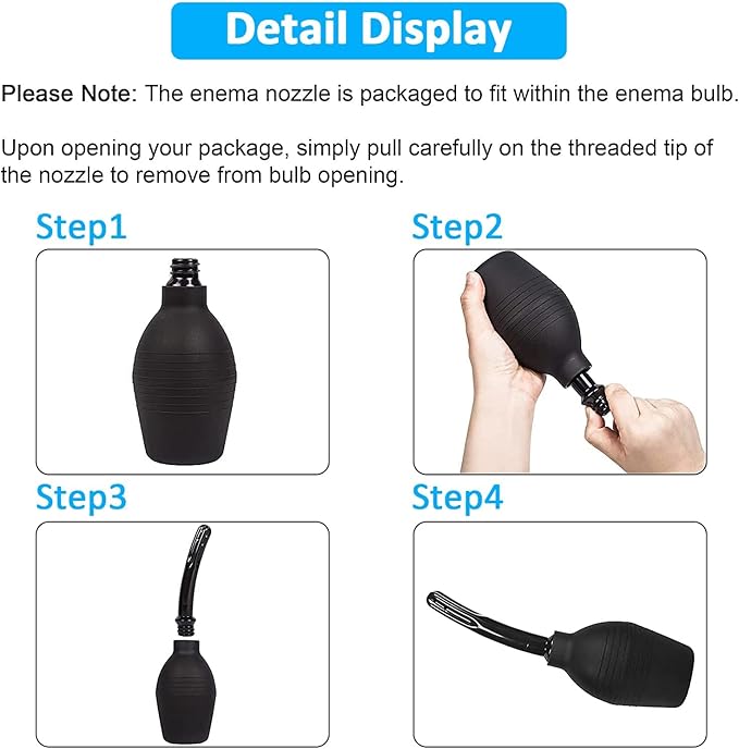 310 ml Capacity  Healthy Wash Flusher System,Anal Douche Enema Bulb Vaginal Douche Enema Cleaner for Women’s or Man’s Health ，Douche Cleaner