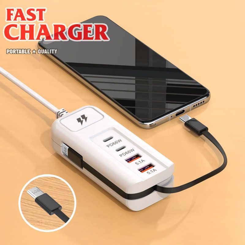 Mobile phone charger PD+USB multi port charging head plug suitable for Apple Android 5.1a socket Type-C,Fast Charging Usb Charger,Lightning