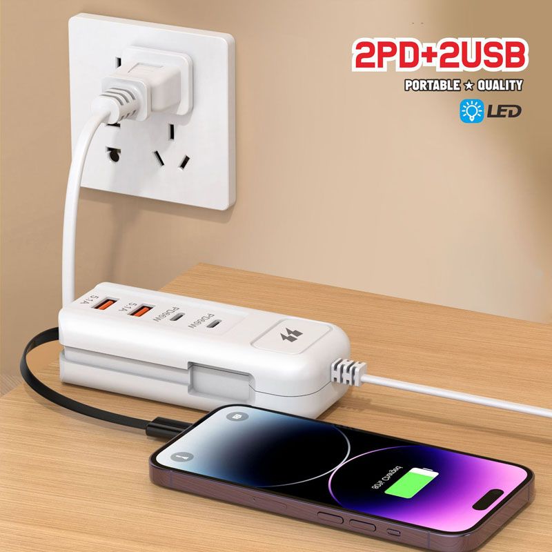 Mobile phone charger PD+USB multi port charging head plug suitable for Apple Android 5.1a socket Type-C,Fast Charging Usb Charger,Lightning