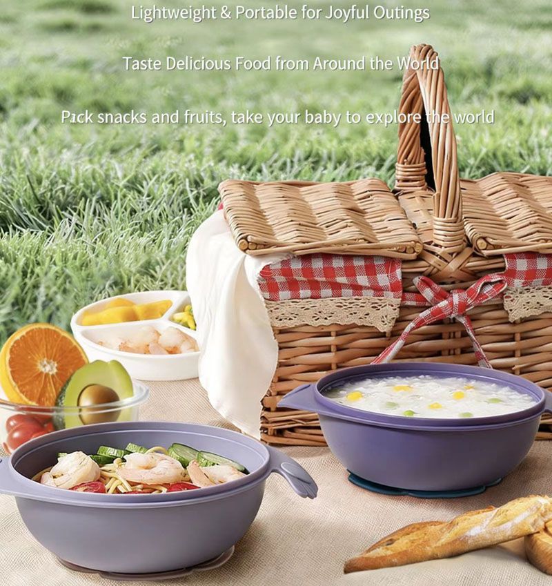 4pcs combination Baby Feeding Set, Baby Led Weaning Supplies with Suction Bowl Divided Plate, Toddler Self Feeding Dish Set with Spoons Forks Sippy Cup，Baby Eating Utensils Baby Bowl Plat