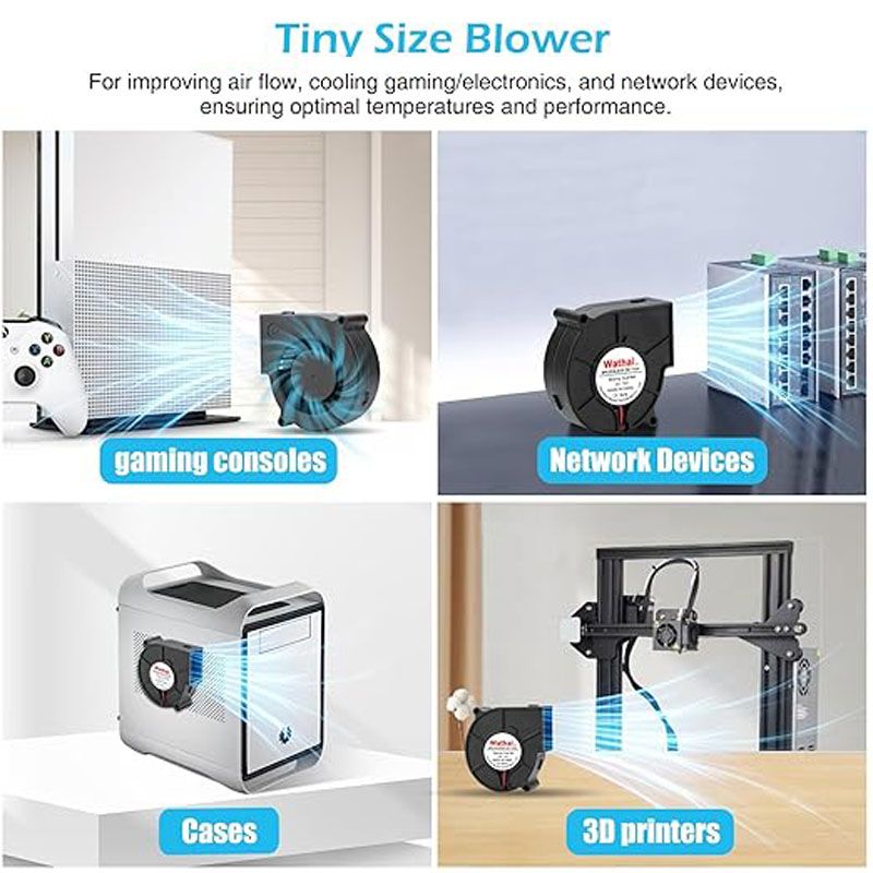 Brushless DC Blower Fan - High Airflow Variable Speed Controller,   Cooling Fan with with Air Collecting Adjustable Speed Cooking Tool ,BBQ Fan, Handheld Barbecue Blower Camping AC Powered Fan Variabl