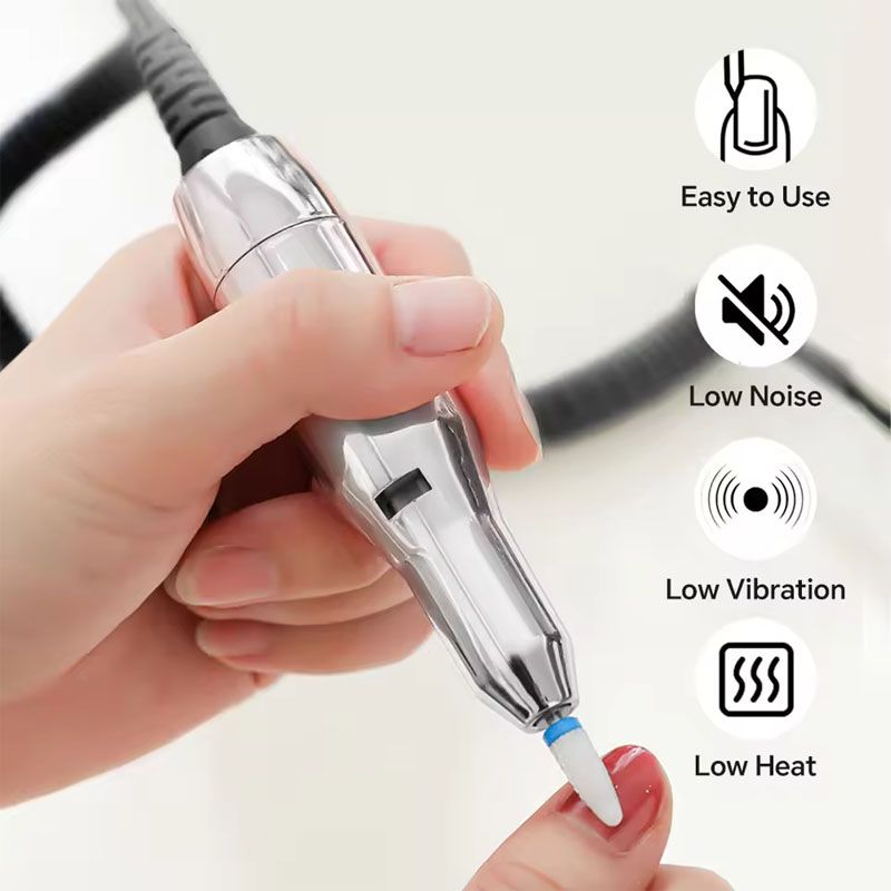 Professional Electric Nail Drill Machine 40000RPM, with UV Nail Lamp and Display, Portable Efile for Acrylic Gel Nails Polishing ,  with Bits Kit  Removing,Rechargeable Electric Nail File Machine