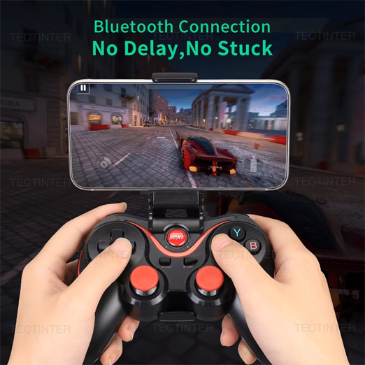 X3  Android Gamepad Controller, Wireless Key Mapping Gamepad Joystick Perfect for Call of Duty & PUBG Mobile & More, Wireless Bluetooth Joystick PC,For Android IOS Phone PC Tablet TV Box