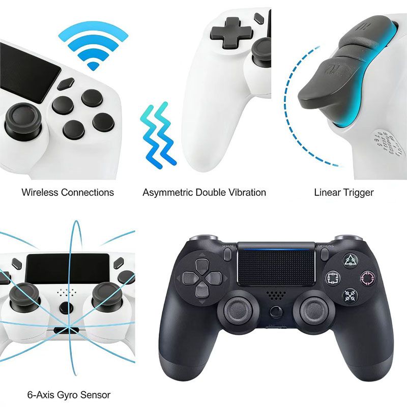Game Joystick Controlador Controller PS4 Gamepad 6-Axis Wireless Bluetooth   Host Double Shock Six Axis PC,Playstation 4 Dualshock   Gamepad PC Joystick for Play Station Game Controller Handle