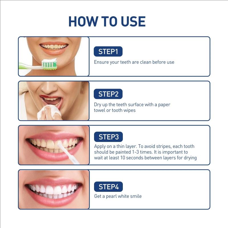 Tooth Bright White Paint Oral Cleaning Beauty Tooth Paint To Remove Tooth Stains, Tooth Dirt And Yellow Teeth 5ml