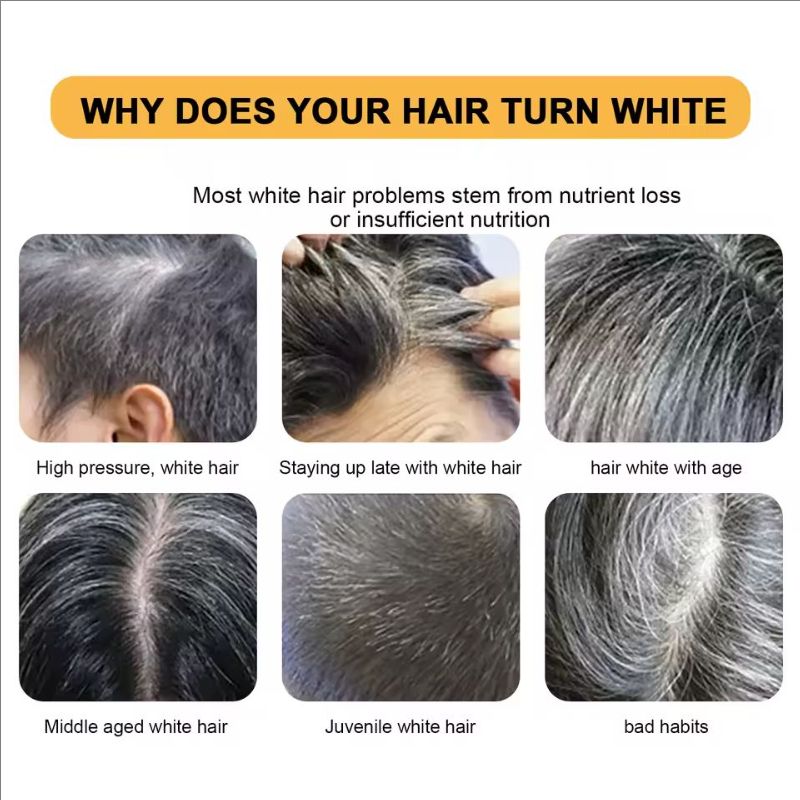 White Hair Darkening Shampoo Polygonum Multiflorum Dye Shampoo Cover Gray Hair Beard Fashion Natural Herbal Hair Color Soap Bar