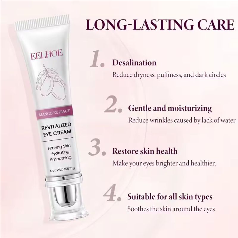 Anti Dark Circle Eye Cream Mango Fade Fine Lines Remove Eye Bags Fat Granules Against Puffiness Firm Moisturizing Eye Care Cream