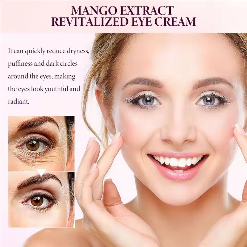 Anti Dark Circle Eye Cream Mango Fade Fine Lines Remove Eye Bags Fat Granules Against Puffiness Firm Moisturizing Eye Care Cream