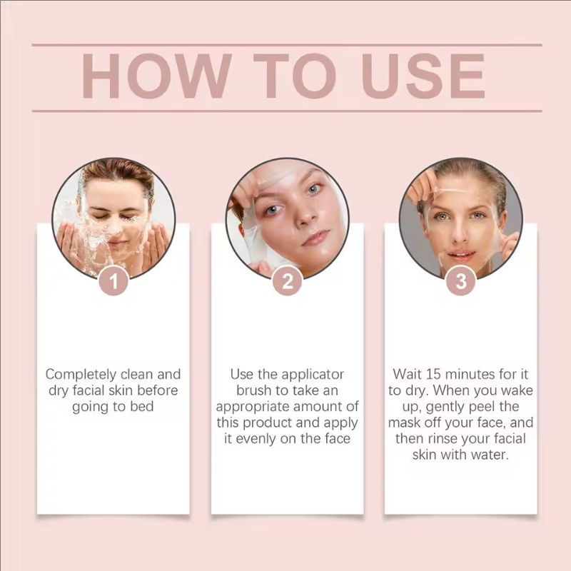 Collagen Overnight Wrapping Mask Elasticity & Hydration Hydrolyzed Collagen Peel Off Mask Smooth & Tight Skin Korean Skin Care