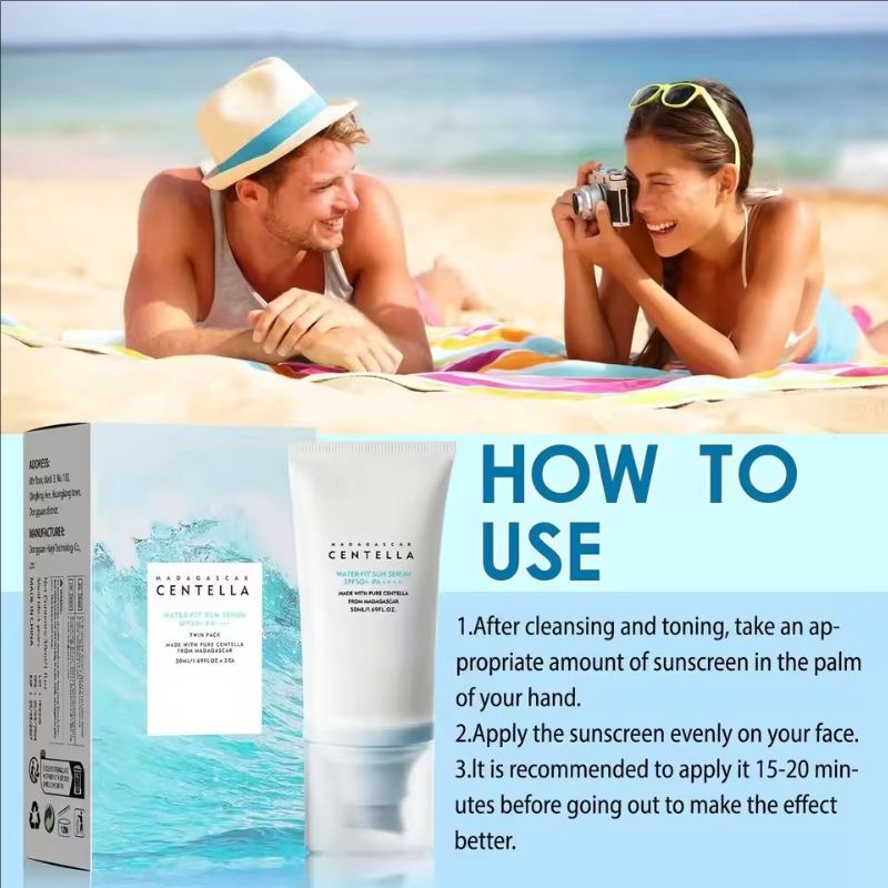 Original 50 Facial Sunscreen Centella Protector Solar Sunblock Skin Whitening Cream Korean Moisturizing Protector New Care Body