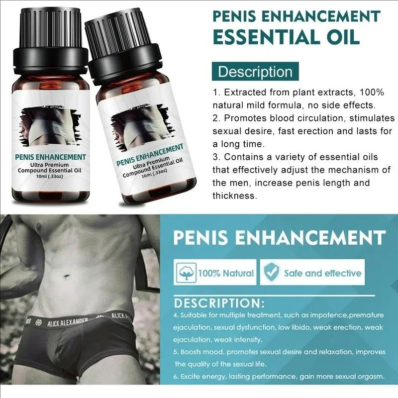 10ml Enhancement Compound Essential Oils For Enlarge Male Men 2023 Desire Growth Massage Oil Natural Plants Coolant