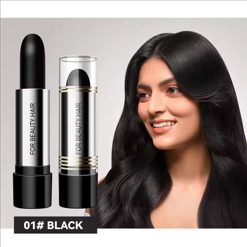 Temporary Hair Dye Pen Covering Gray Hair Lipstick Style Hair Line Shadow Cream Instantly BlackBrown Root Cover Up Concealer Pen