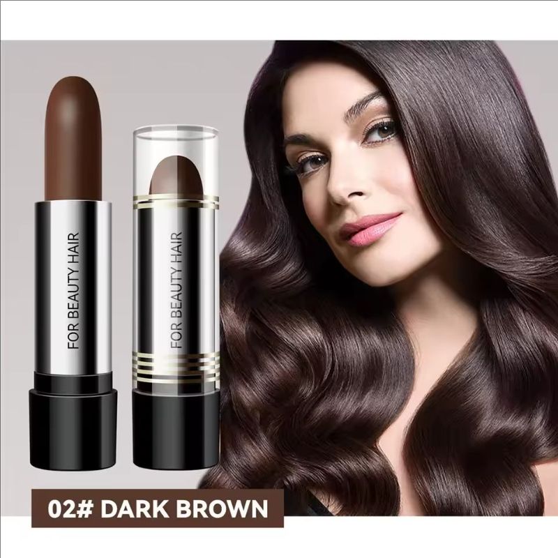 Temporary Hair Dye Pen Covering Gray Hair Lipstick Style Hair Line Shadow Cream Instantly BlackBrown Root Cover Up Concealer Pen
