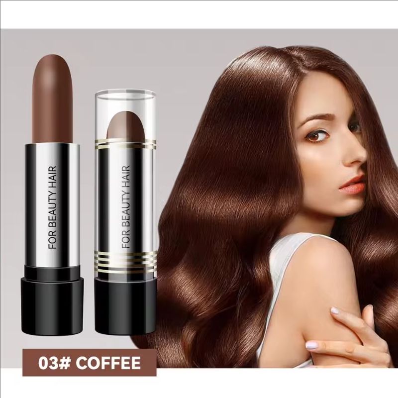 Temporary Hair Dye Pen Covering Gray Hair Lipstick Style Hair Line Shadow Cream Instantly BlackBrown Root Cover Up Concealer Pen