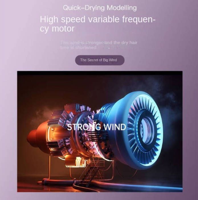 Hair dryer professional equipment powerful hair dryer hairdressing tools portable home hair dryer Fast delivery within 1-5 days