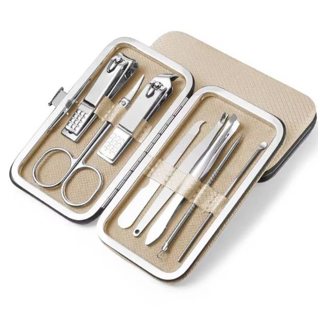 8PCS/Set Nail Clippers Trimmers Ear Spoon Dead Skin Pliers Nail Cutting Stainless Steel Scissors Nail Beauty Manicure Tools Fast delivery within 1-5 days
