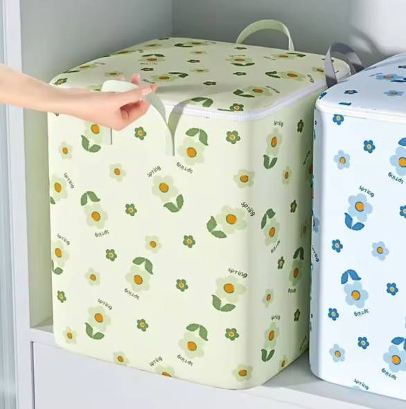 2PCS Quilt Storage Bag With Handle Stackable Anti-mould Quilts Finishing Bag For Shoe Storage delivery in 1-5 days