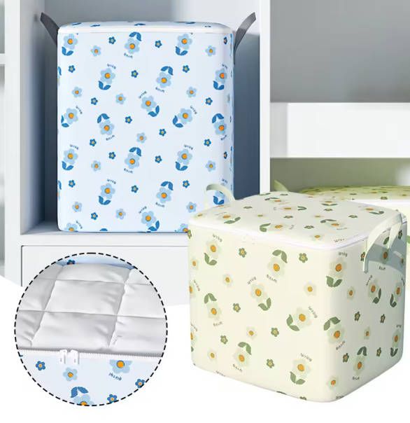 2PCS Quilt Storage Bag With Handle Stackable Anti-mould Quilts Finishing Bag For Shoe Storage delivery in 1-5 days