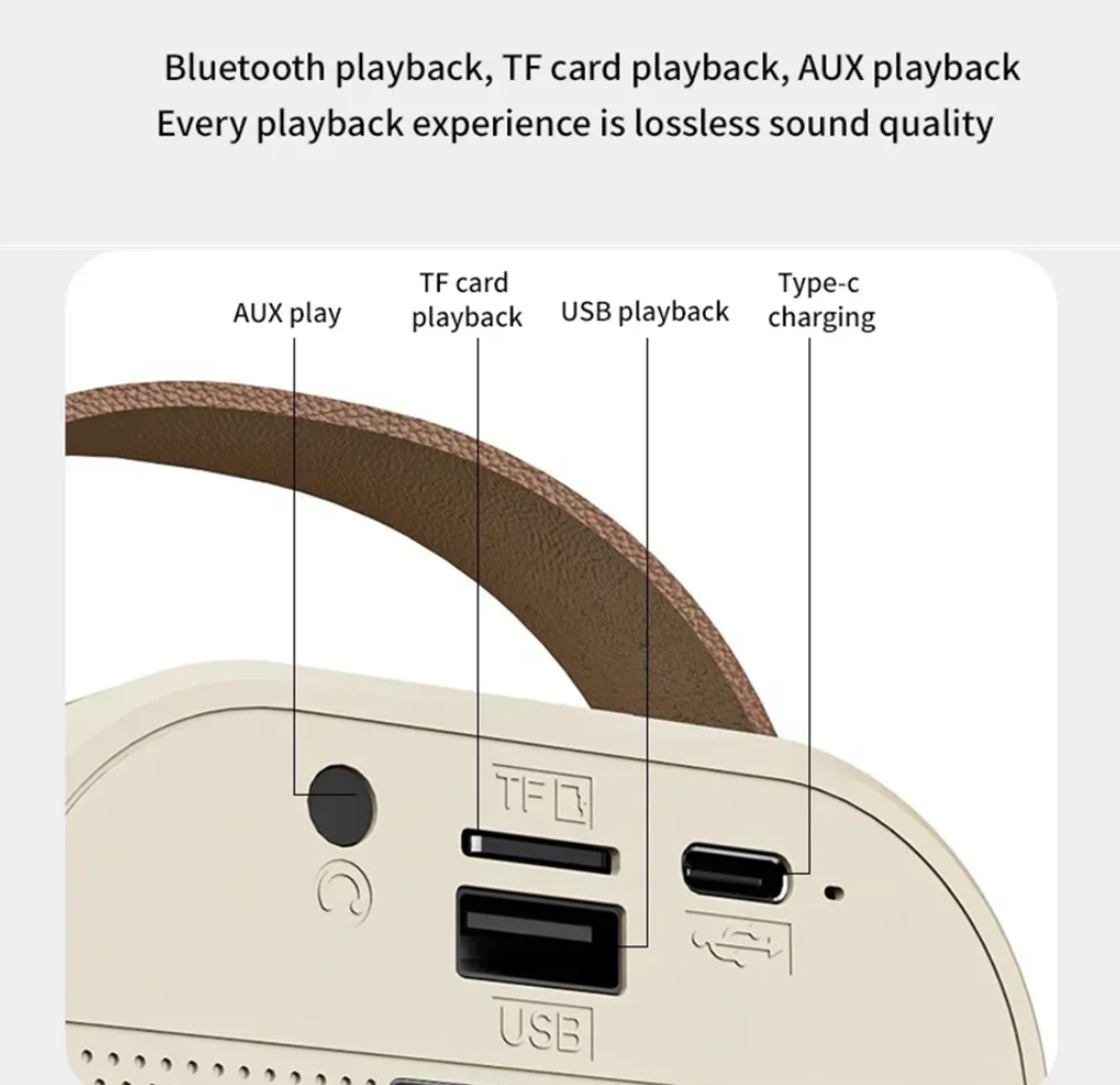 Bluetooth speaker and microphone set Bluetooth K12 Karaoke Machine Portable 5.3 PA Speaker System with Wireless Microphones Home Family Singing Children's Gifts Fast delivery within 1-5 days