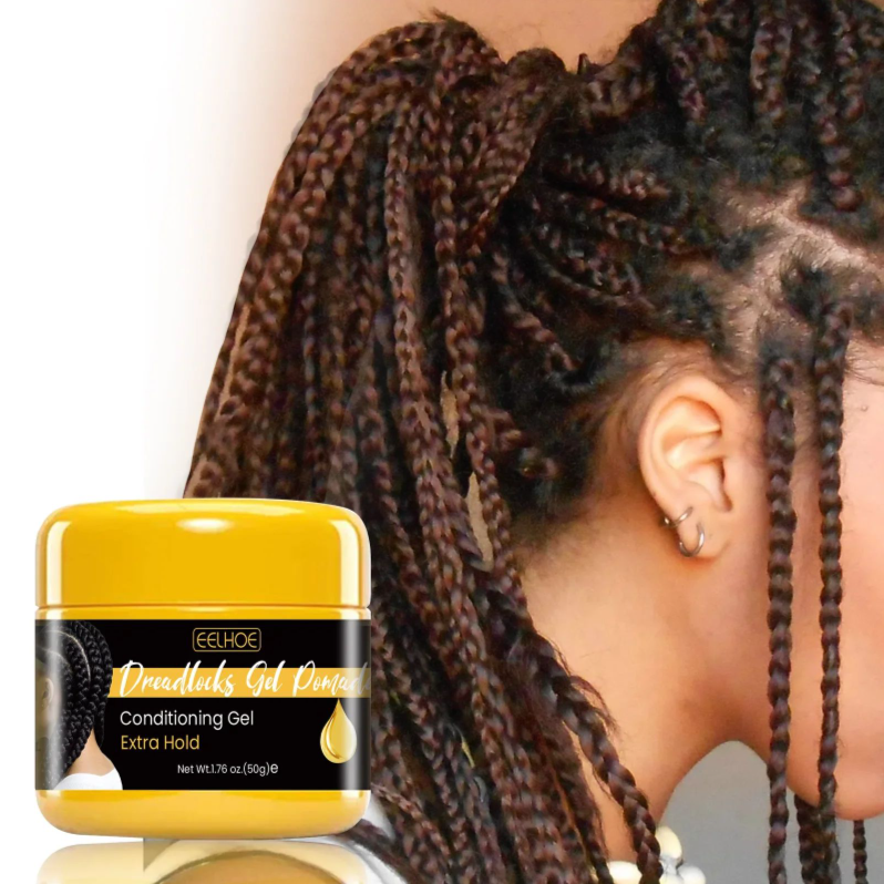50g Hair Braiding Gel Hair Styling Waxes Cream Long Lasting Twist Strong Hold Smooth Hair Styling Anti-Frizz Edges Braid Wax