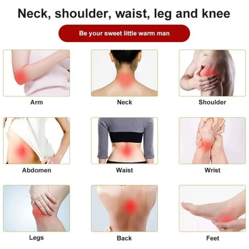 Heating Patch 50/100pcs Mugwort Patches Natural Plant Extracts Self-Heating Stick On Heating Pad Lower Back Improve Fatigue