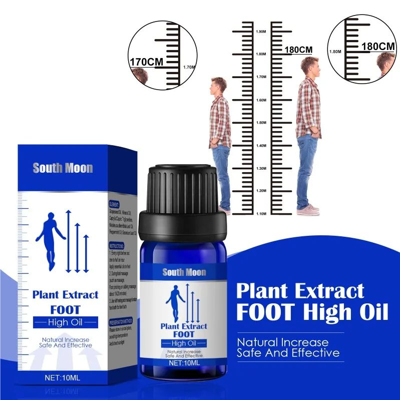 Natural Height Increasing Oil Body Grow Taller Promote Bone Growth Heightening Conditioning Essential Oil Foot Health Care 10ml