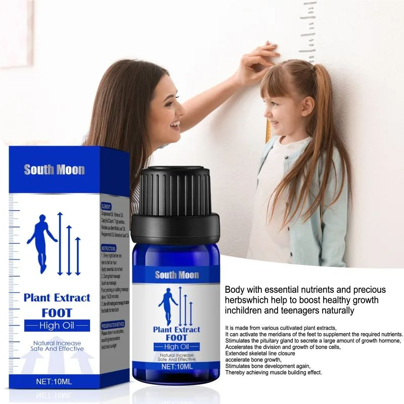 Natural Height Increasing Oil Body Grow Taller Promote Bone Growth Heightening Conditioning Essential Oil Foot Health Care 10ml